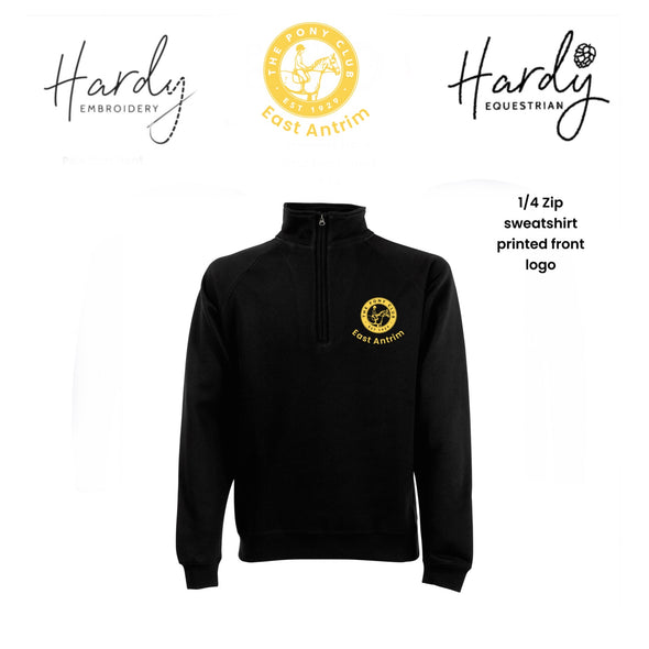 East Antrim Pony Club  1/4 Zip Sweatshirt