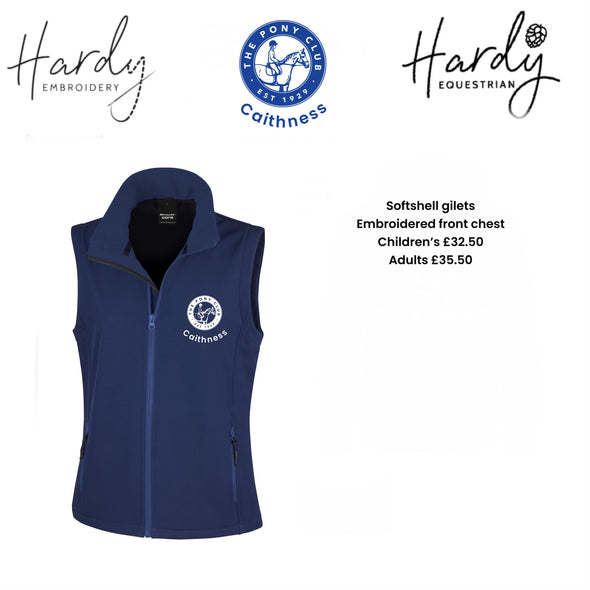 Caithness Pony Club Softshell Gilet