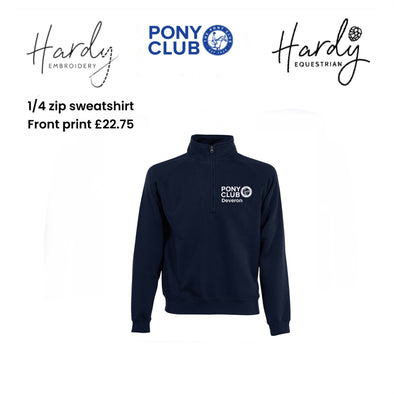 Deveron Pony Club  1/4 Zip Sweatshirt