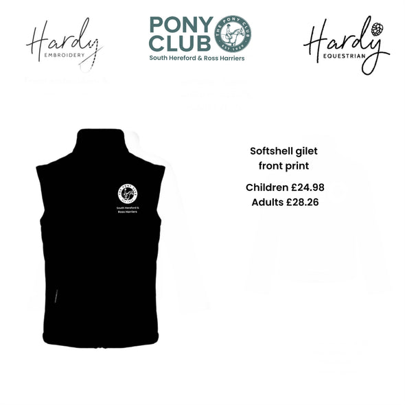 South Hereford and Ross Harrier Pony Club Softshell Gilet