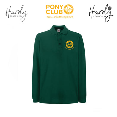 Radnor And West Hereford Pony Club Long Sleeved Polo Shirt